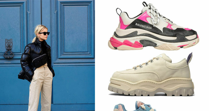 trend vår 2018, chunky sneakers trend vår 2018, chunky sneakers, tips chunky sneakers, Mode